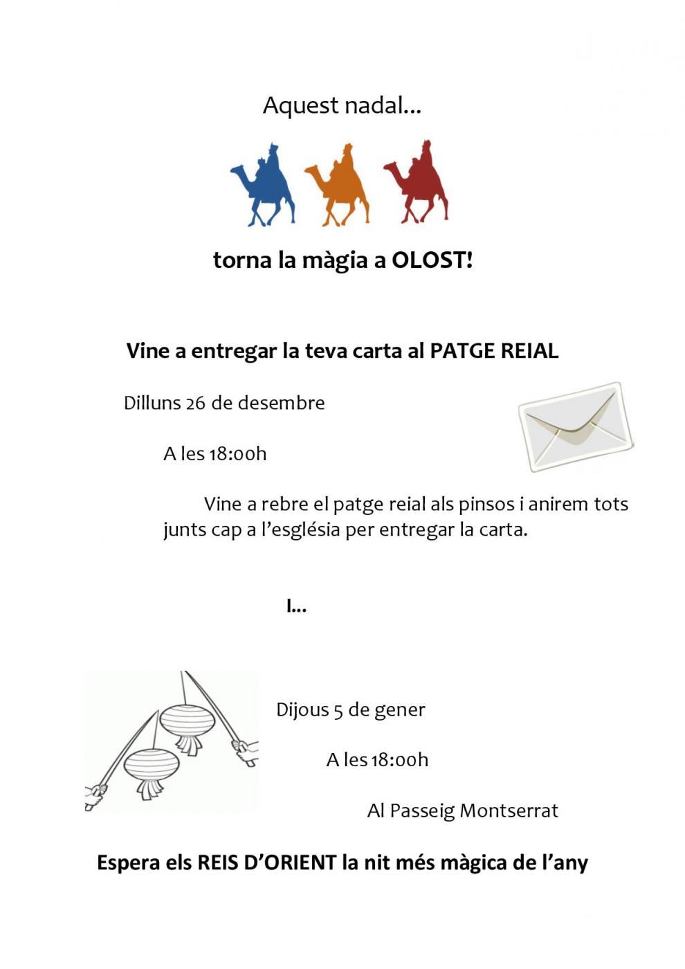Visita del patge reial a Olost